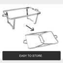 9L Chafing Dish Set Buffet Pan Bain Marie Bow Stainless Steel Food Warmer(1*9L)-5