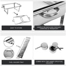 9L Chafing Dish Set Buffet Pan Bain Marie Bow Stainless Steel Food Warmer(2*4.5L)-3