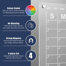 Large Magnetic Fridge Whiteboard Weekly Calendar Planner Acrylic White Board Set-7