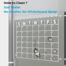 Large Magnetic Fridge Whiteboard Weekly Calendar Planner Acrylic White Board Set-10