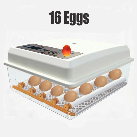 16 egg incubator fully automatic digital thermostat chicken eggs poultry