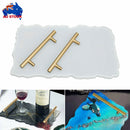 Large Safe Silicone Tray Mould Artist Mold Irregular Coaster Resin Craft Art DIY + 2 Handles-1