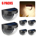 6PCS Solar Powered LED Wall Lights Door Fence Lights Outdoor Garden Lamp Light-1