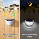 6PCS Solar Powered LED Wall Lights Door Fence Lights Outdoor Garden Lamp Light-4