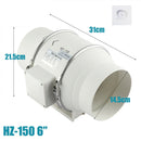 6inch Extractor Fan Duct Hydroponic Inline Exhaust Vent Industrial-1