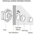 5PCS Push Button Drawer Cupboard Door Catch Lock Caravan Van Cabinet Latch Knob-2