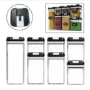 Plastic Food Storage Container Set Easy Lock Lids Kitchen Storage Pantry Organization Black-1