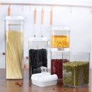 Plastic Food Storage Container Set Easy Lock Lids Kitchen Storage Pantry Organization White-2