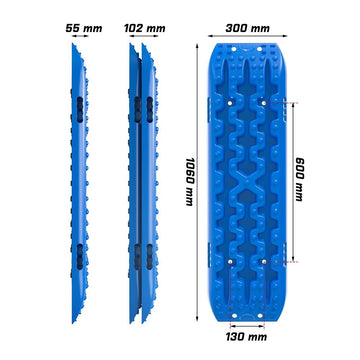 X-BULL Recovery tracks kit Boards 4WD strap mounting 4x4 Sand Snow Car qrange GEN3.0 6pcs blue - 0