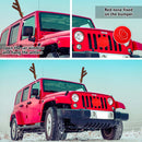 Reindeer Car Antlers and Nose Decoration Set Xmas Jingle Bells for Christmas-4