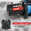 X-BULL 12V Electric Winch 12000LBS synthetic rope with 4PCS Recovery Tracks Gen3.0 Black-8