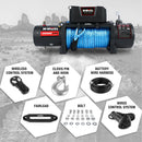 X-BULL 12V Electric Winch 12000LBS synthetic rope 4wd Jeep with Tire Deflator-2