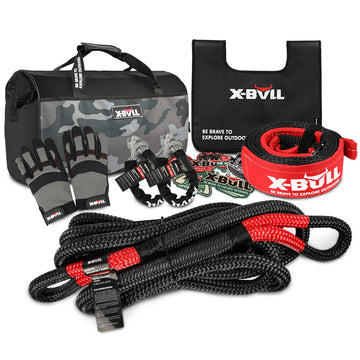 X-BULL Recovery Kit Kinetic Recovery Rope Snatch Strap / 2PCS Recovery Tracks 4WD Gen2.0 - 0