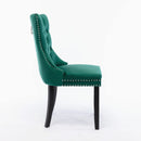 8x Velvet Dining Chairs- Green-5