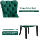 8x Velvet Dining Chairs- Green-10