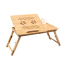 EKKIO Foldable Bamboo Laptop Bed Desk with Handles and Folding Legs-1