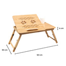 EKKIO Foldable Bamboo Laptop Bed Desk with Handles and Folding Legs-8