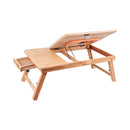 EKKIO Foldable Bamboo Laptop Bed Desk with Handles and Folding Legs-10