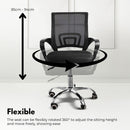 EKKIO Ergonomic Office Chair with Breathable Mesh Design and Lumbar Back Support (Black)-6