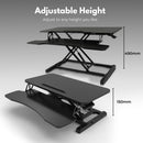 EKKIO Adjustable Standing Desk Riser with Gas Spring (Black)-8