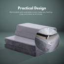 GOMINIMO 4 Fold Memory Foam Folding Mattress Dark Grey Velvet-7