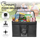 GOMINIMO 80L Large Insulated Food Delivery Bag with Zipper Closure (Black)-2