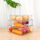 GOMINIMO 10 Pack Clear Stackable Fridge Organiser Bins with Lids (Transparent)-3