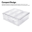 GOMINIMO 10 Pack Clear Stackable Fridge Organiser Bins with Lids (Transparent)-7