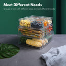 GOMINIMO 10 Pack Clear Stackable Fridge Organiser Bins with Lids (Transparent)-8