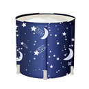 GOMINIMO Portable Foldable Bathtub Thickening with Thermal Foam 65X70cm (Star Blue)-1