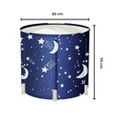 GOMINIMO Portable Foldable Bathtub Thickening with Thermal Foam 65X70cm (Star Blue)-8