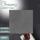 GOMINIMO 20pcs Carpet Tiles 50x50cm for Commercial Retail Office Flooring (Grey)-1