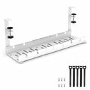GOMINIMO Retractable Cable Management Tray- No Drilling Type (White)-1