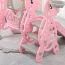 GOMINIMO Kids Slide and Swing Set with Basketball Hoop (Pink Dinosaur)-3