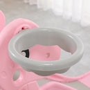 GOMINIMO Kids Slide and Swing Set with Basketball Hoop (Pink Dinosaur)-4