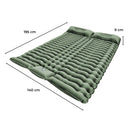 KILIROO Double Inflatable Camping Sleeping Pad with Pillow (Army Green)-6