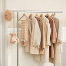 SONGMICS Heavy Duty Clothes Rack on Wheels Metal Chrome Extendable-3