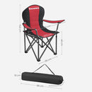 SONGMICS Folding Camping Chair with Bottle Holder Red and Black-6