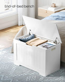 VASAGLE Storage Bench White-3