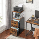 VASAGLE Filing Cabinet with 2 Drawers Rustic Brown and Black-2