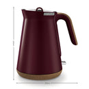 Morphy Richards 1.5L Aspect Kettle - Maroon with Cork-Effect Trim-2