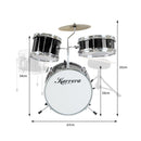 Karrera Children's 4pc Drum Kit - Black-2