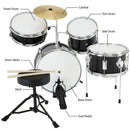 Karrera Children's 4pc Drum Kit - Black-8