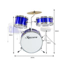 Karrera Children's 4pc Drum Kit - Blue-2