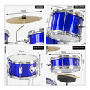 Karrera Children's 4pc Drum Kit - Blue-3