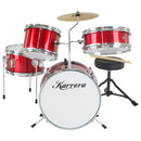 Karrera Children's 4pc Drum Kit - Red-1