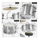 Karrera Childrens 4pc Drum Kit - Silver-3