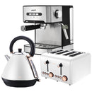 Pronti Toaster, Kettle & Coffee Machine Breakfast Set - White-1