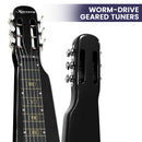 Karrera 29in 6-String Lap Steel Hawaiian Guitar - Black-7