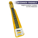 Karrera 29in 6-String Lap Steel Hawaiian Guitar - Metallic Gold-6